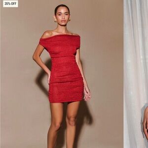 Meshki red dress nwt